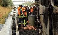 Foto: Uwe Miserius - Einsatz: Brennt Kranwagen auf der BAB 3 (05.09.2018)